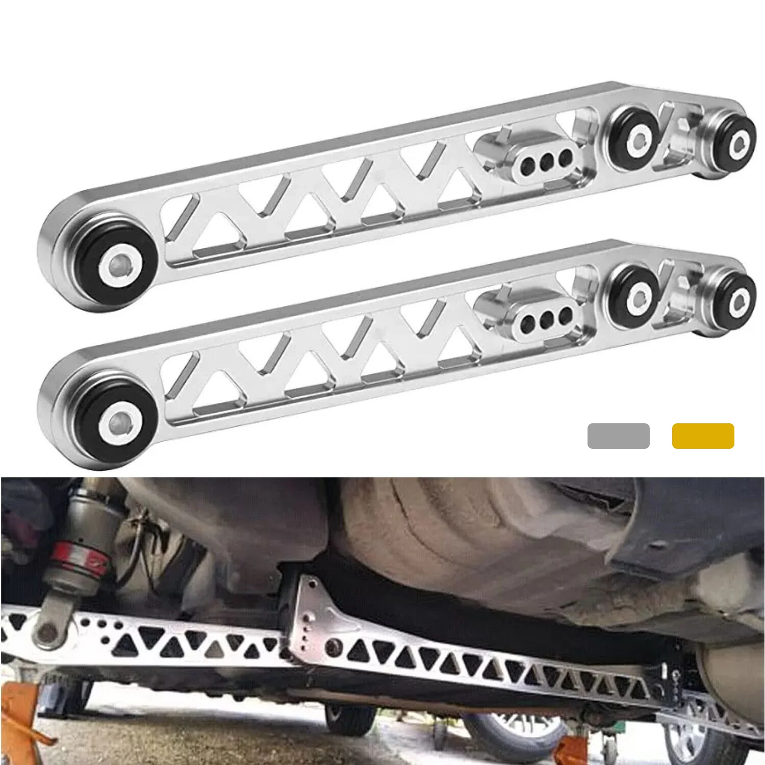 Gold Silver Pair Billet Aluminum Rear Lower Control Arms For Honda