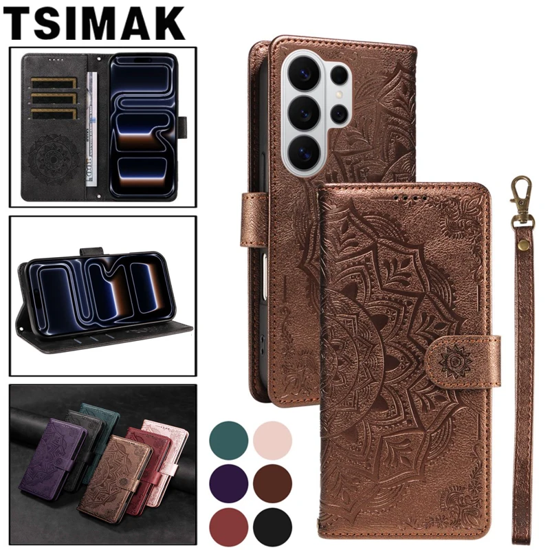Leather Flip Phone Case with Magnetic Wallet Card Holder