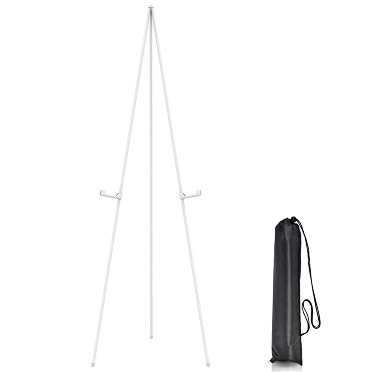 

White Easel Stand for Display Wedding Sign & Poster-63InTall Easels for Display Holder-Collapsable Portable Poster Easel