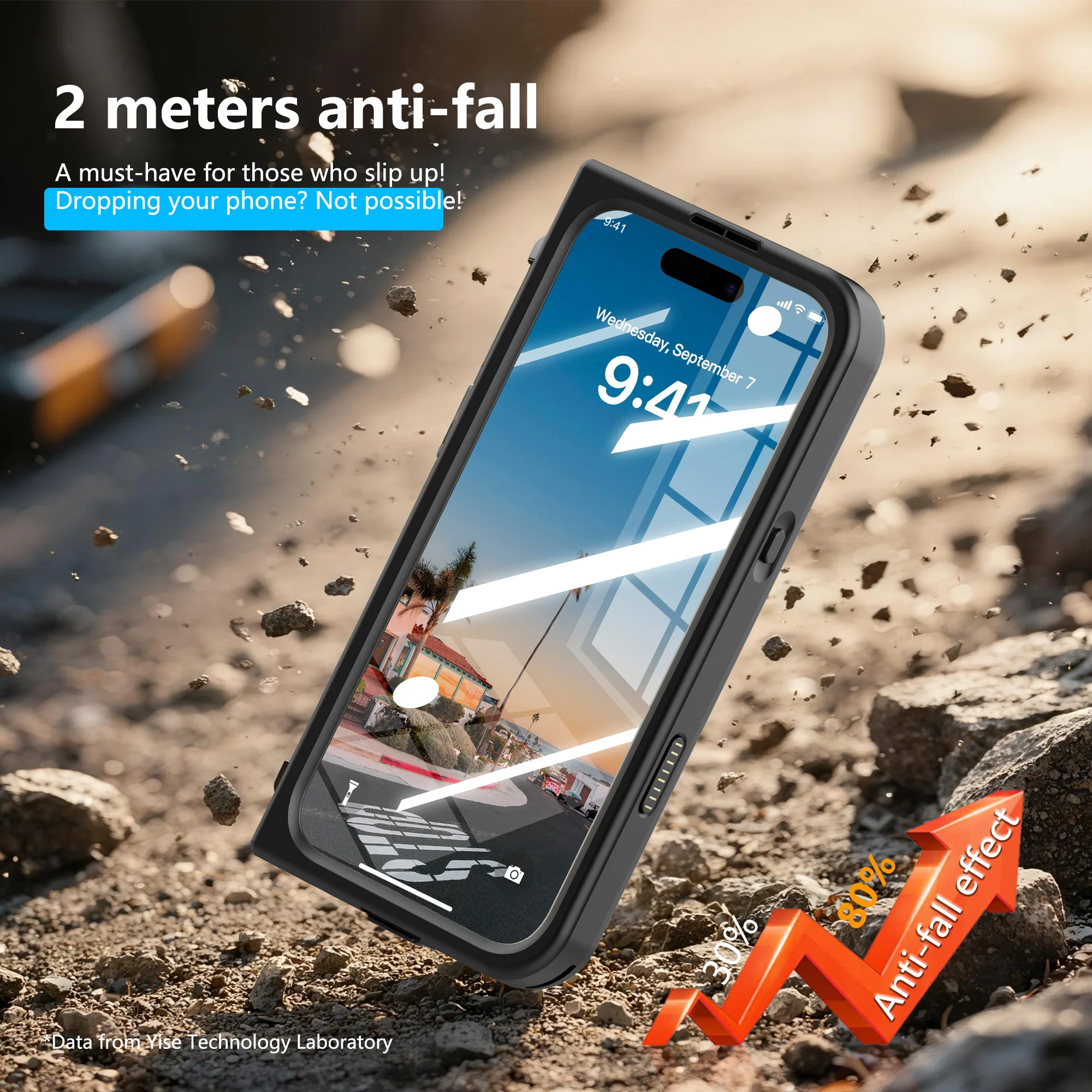 Anti-fall IP68 Waterproof Phone Case & Magnetic Concealed Mirror Card Bag & Crossbody Phone Bag For iPhone 17 Pro/17 Pro Max