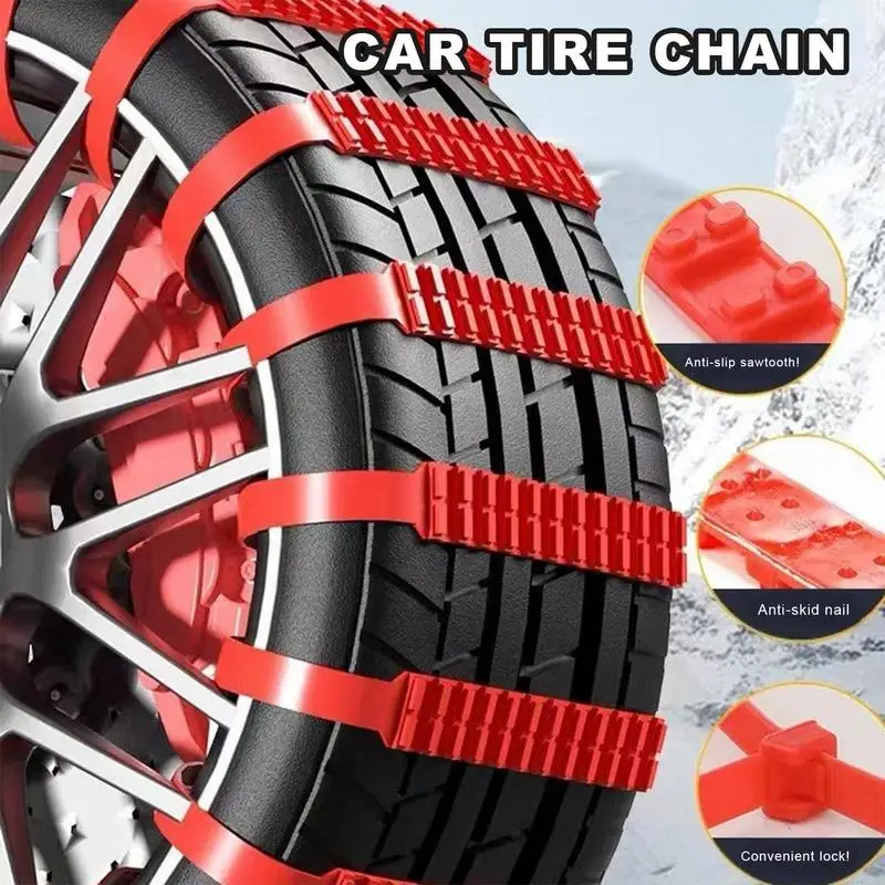 Tire Chains For Cars Portable Tire Traction Chain Automotive Snow Socks For Tires Snow Traction Device Winter Accessory