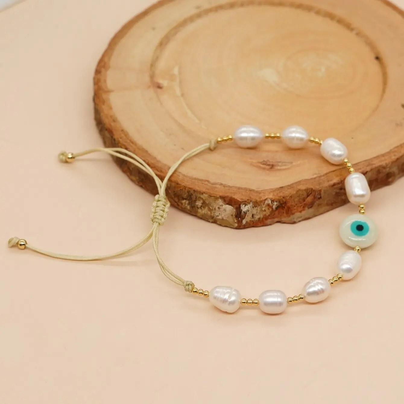 Bracelet Jewelry Evil Eye Beaded Bracelets Freshwater Pearl Women's