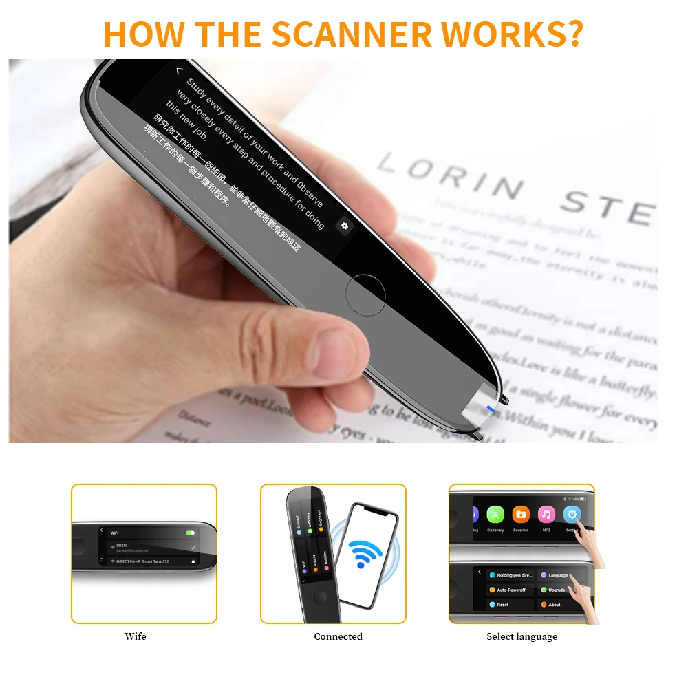 Scan Reader Pen X2/X3 Translatorand Reading Pen for Dyslexia Autism Smart Voice Scan Translator 112 languages translation voice translator language translator translation pen