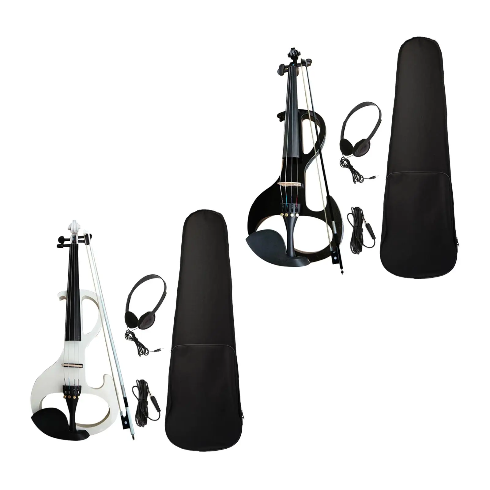 Electric Violin Set and Violin Bow Rosin Stringed Instruments with Accessories