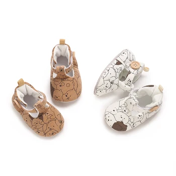 Neonato primo passo scarpe da bambino in cotone simpatico orso scarpe causali di alta qualità morbido caldo antiscivolo per la primavera e l'autunno 0-18 mesi
