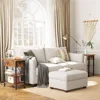 End Tables, Side Table with Charging Station, Flip Top Nightstand with USB Ports and Outlets, Bedside Tables with Shelf Spaces 2