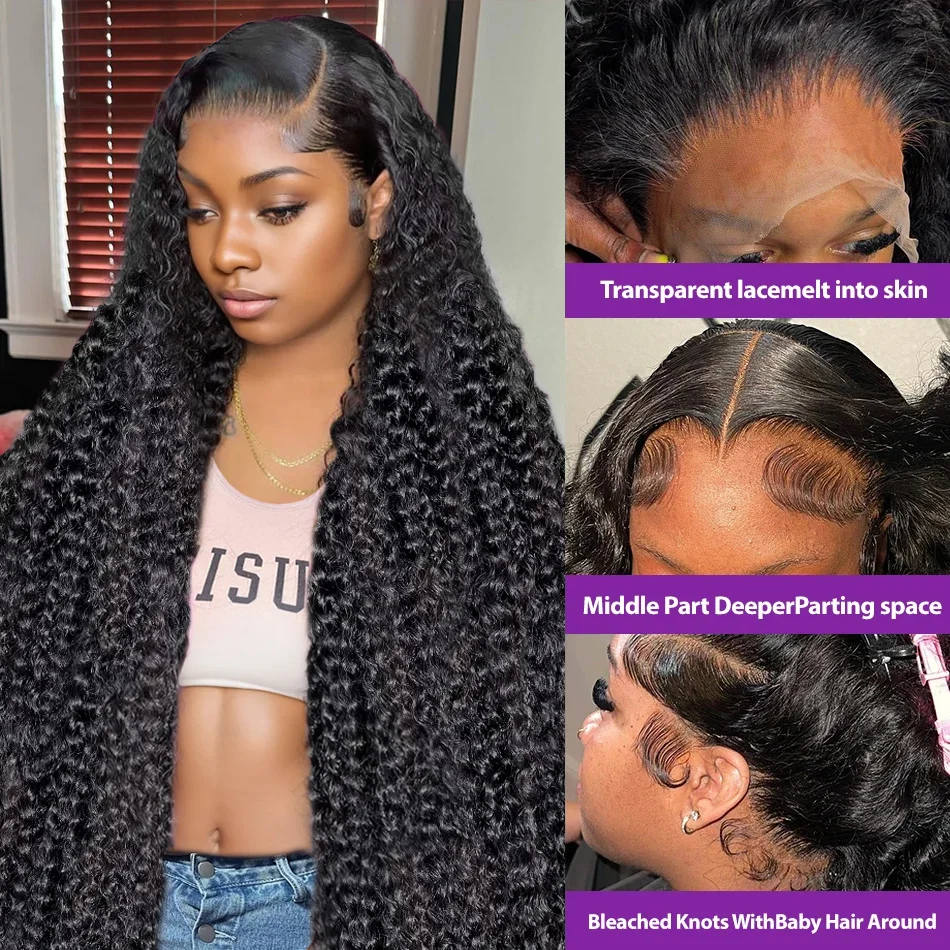 Rosabeauty Curly 13X6 HD Lace Frontal Human Hair Wig Brazilian Glueless 13x4 Deep Wave Lace Front Human Hair Wigs for Women