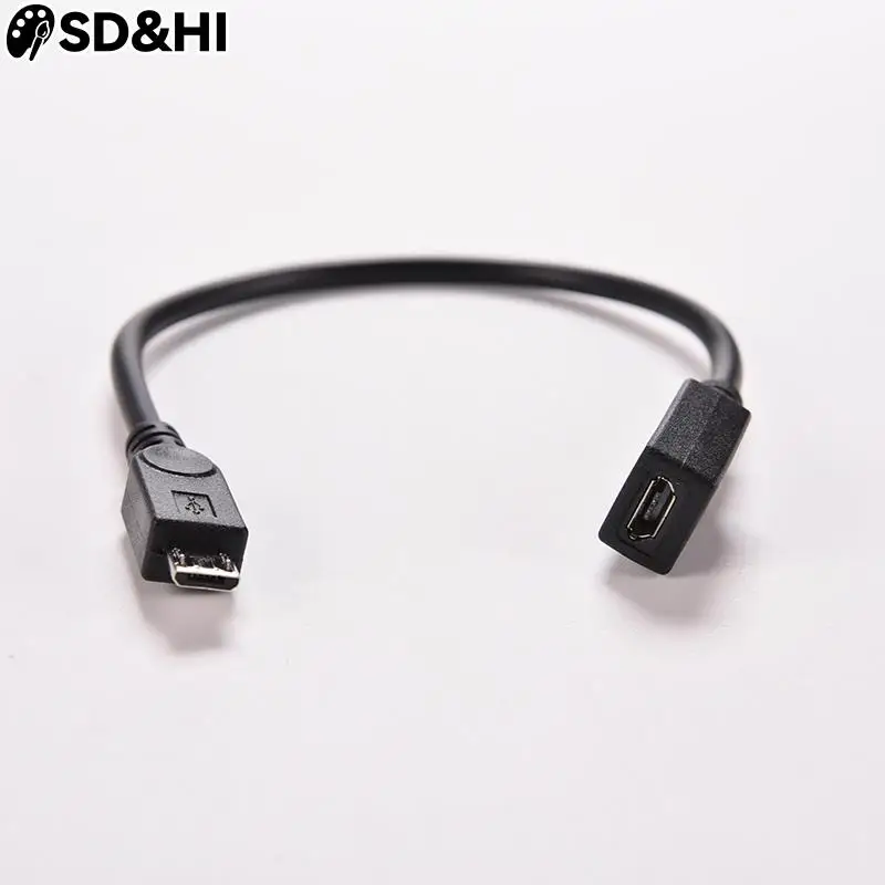 USB Aux Adapter USB Mini Cable 20cm M/F For Micro USB 2.0 Type B Male To Female Extension Cable Wire Extender Charging Cable Cord