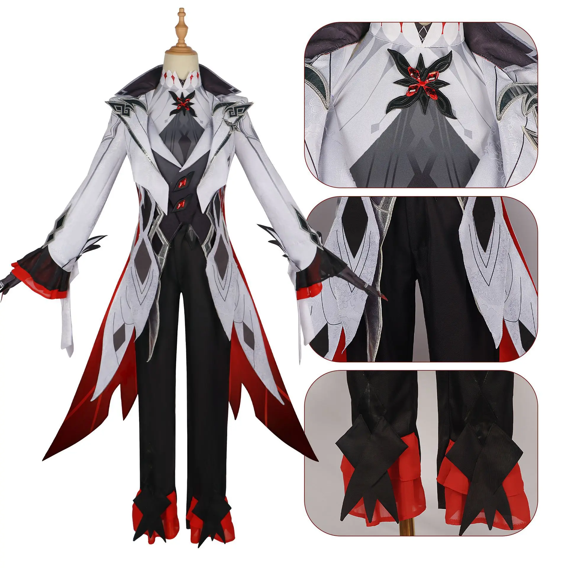Arlecchino/Arlequin アルルカン マスク 仮面 Genshin Impact Arlecchino The Knave Cosplay Costume Wig