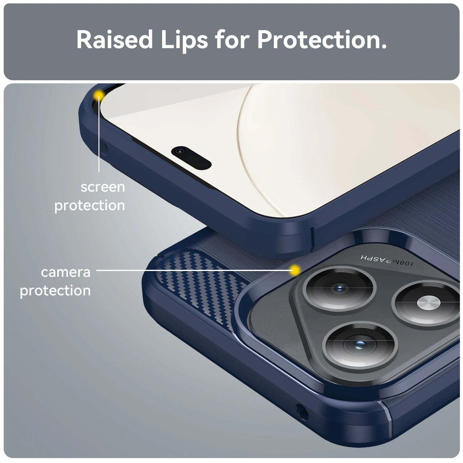 Premium Carbon Fiber Soft TPU Silicone Back Cover