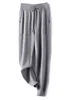Women 100% Wool Pants New Autumn and Winter Soft Comfortable High-Waist Knitted Thicken Pants Female Thin pants Casual Trousers 1