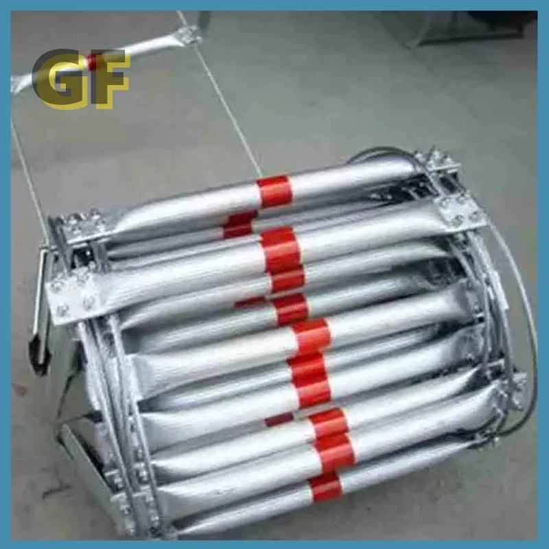 New 10m Folding Soft Ladder Fire Rescue Equipment Escape Life-saving Aluminum Alloy Wire Rope for Climbing