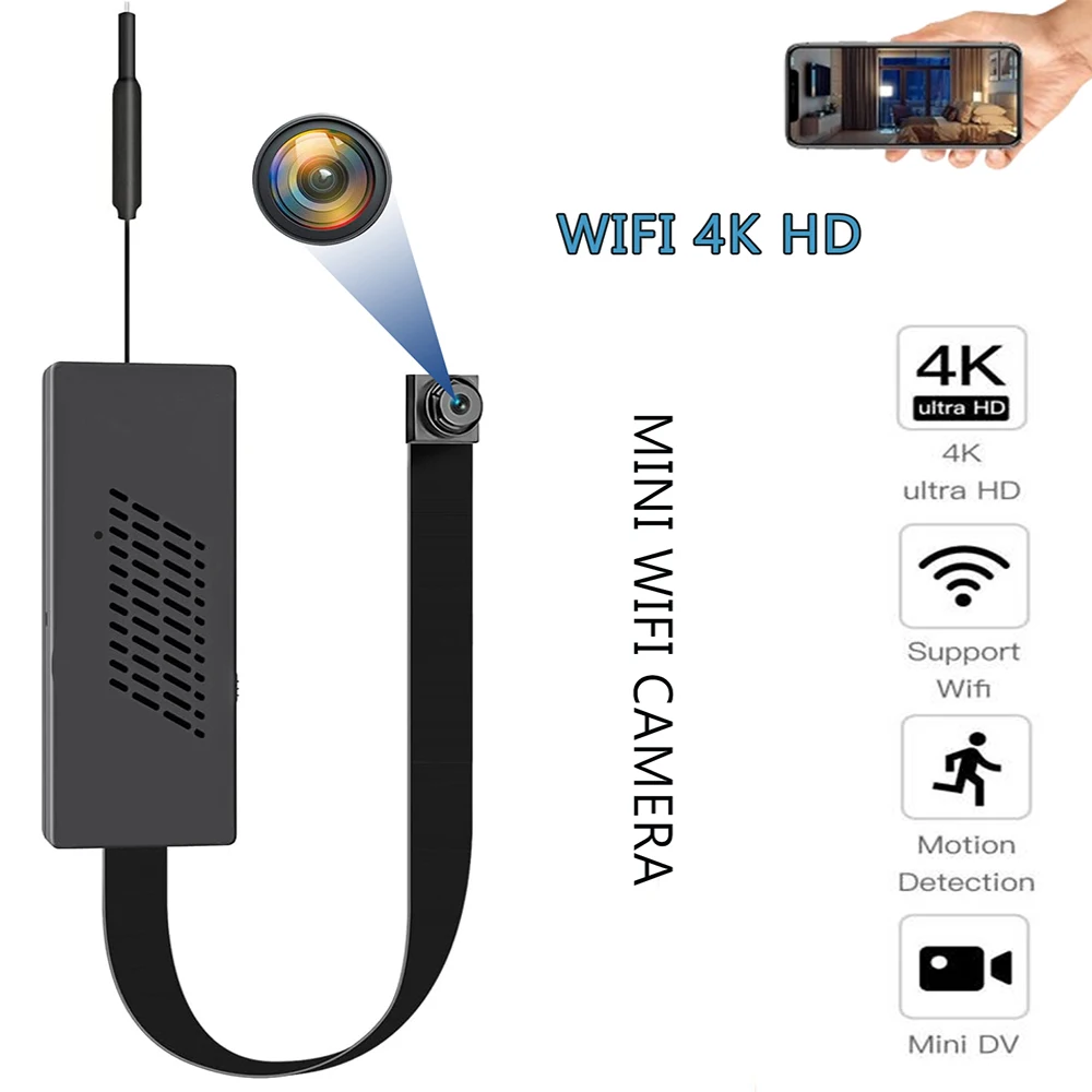미니 와이파이 스마트 홈 보안 마이크로 카메라, HD 1080P 디지털 카메라, DIY 비디오 녹음기, 4K 카메라 