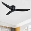 Ceiling Fan No Light 36 42 52 Inch DC Motor Remote Control Cooling Fans Lamp Low Floor Ceiling Fan White Black Color FAN 5