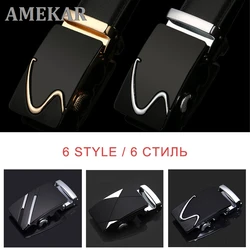 Leather Strap Male Automatic Buckle Belts For Men Authentic Girdle Trend Men's Belts Ceinture Fashion Designer Women Jean Belt