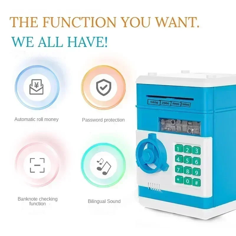 Elektronische Piggy Automatische Mini Safe Munten Cash Saving Spaarpot Wachtwoord Teller Code Key Lock Coin Bank ATM Kind Cadeau_voghion.com