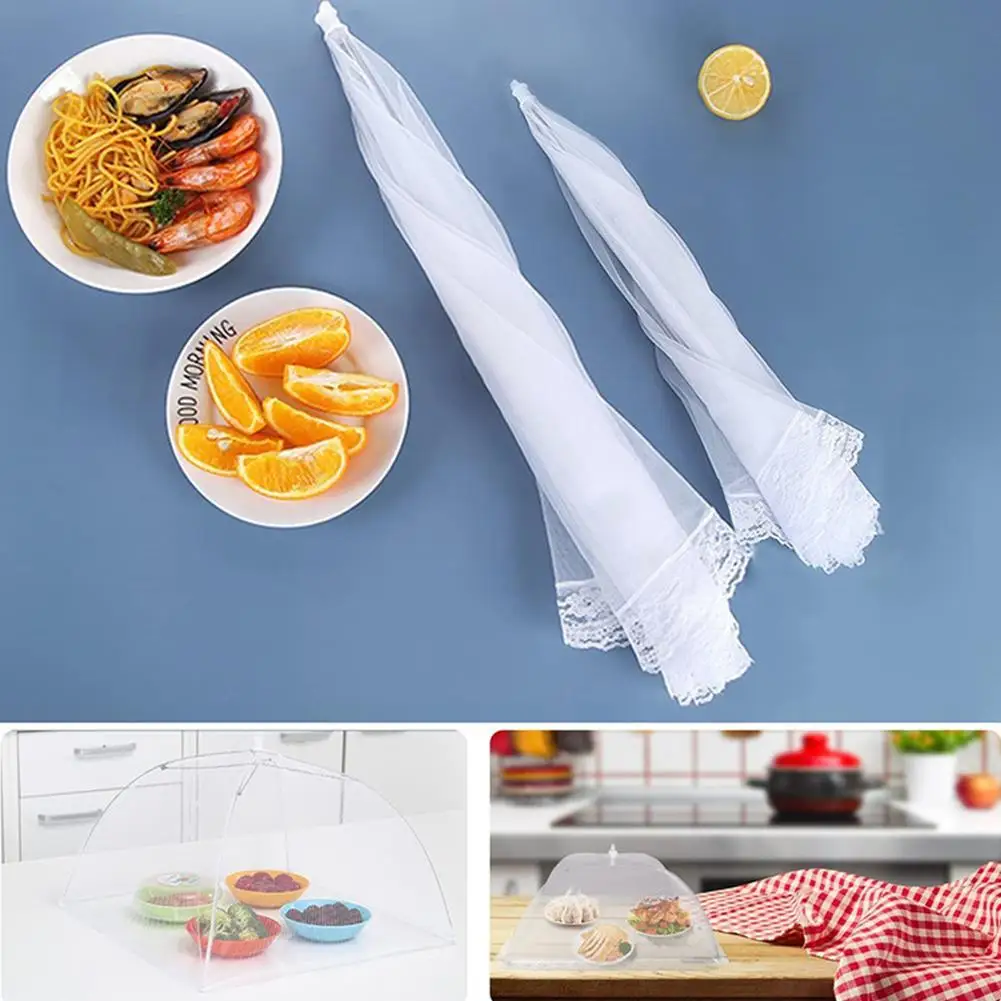 Kitchen Food Cover Foldable Anti Fly Mosquito Mesh Style Outdoor Cover Table Gadgets Tent Kitchen Picnic Dinner Umbre V5I2