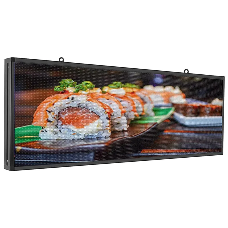 

P5 светодиодный вывеска с прокруткой 39x14 дюймов, USB Программируемые светодиодный вывески, Полная Цветовая прокрутка, дисплей с высокой яркостью, светодиодный рекламная панель
