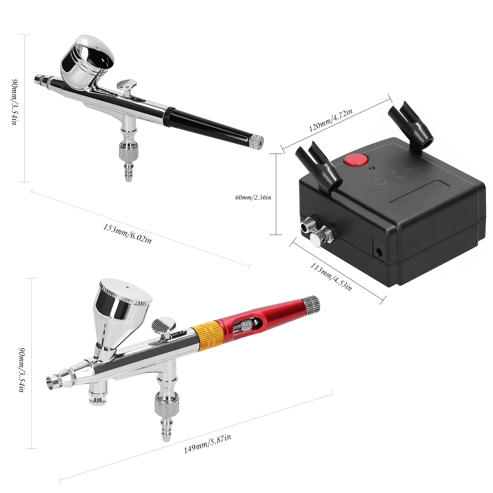 전문 0.3mm 에어 브러시 공기 압축기 키트 20-35PSI 에어 브러시 펜 공기 펌프 세트 모델 만들기 DIY 아트 페인팅 스프레이 건