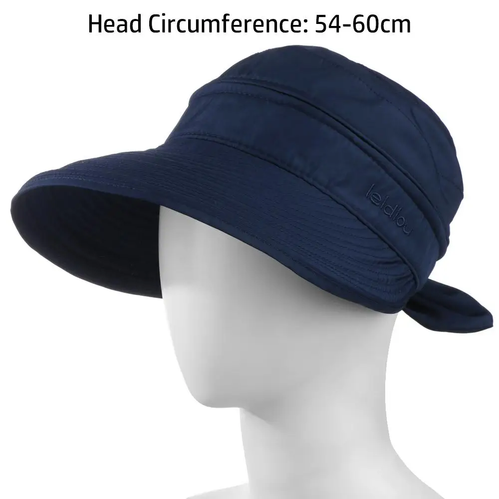 Summer Wide Brim Foldable Hats Women Outdoor UV Anti Neck Protection Sun Visors Lady Fishing Hiking Sunscreen Cap