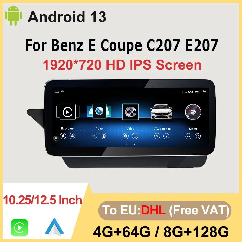 

Factory Price Navigation For Mercedes Benz E Coupe C207 A207 Android13 System Apple Carplay AUTO Car Video Player Multimedia GPS