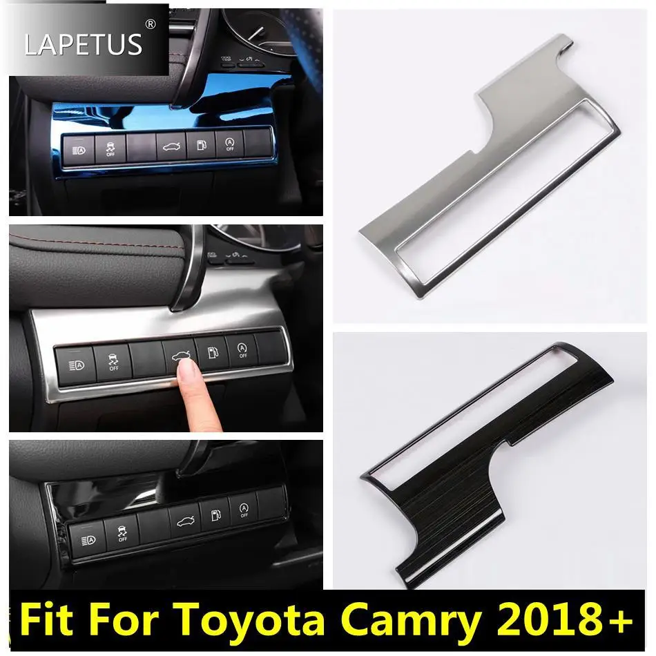 

Car Accessories Headlight Head Lights Lamps Switch Button Frame Molding Cover Trim For Toyota Camry 2018 - 2023 Silver / Blue