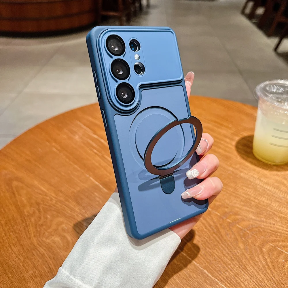 Luxury Bracket Holder Stand Magnetic Double Color Cover