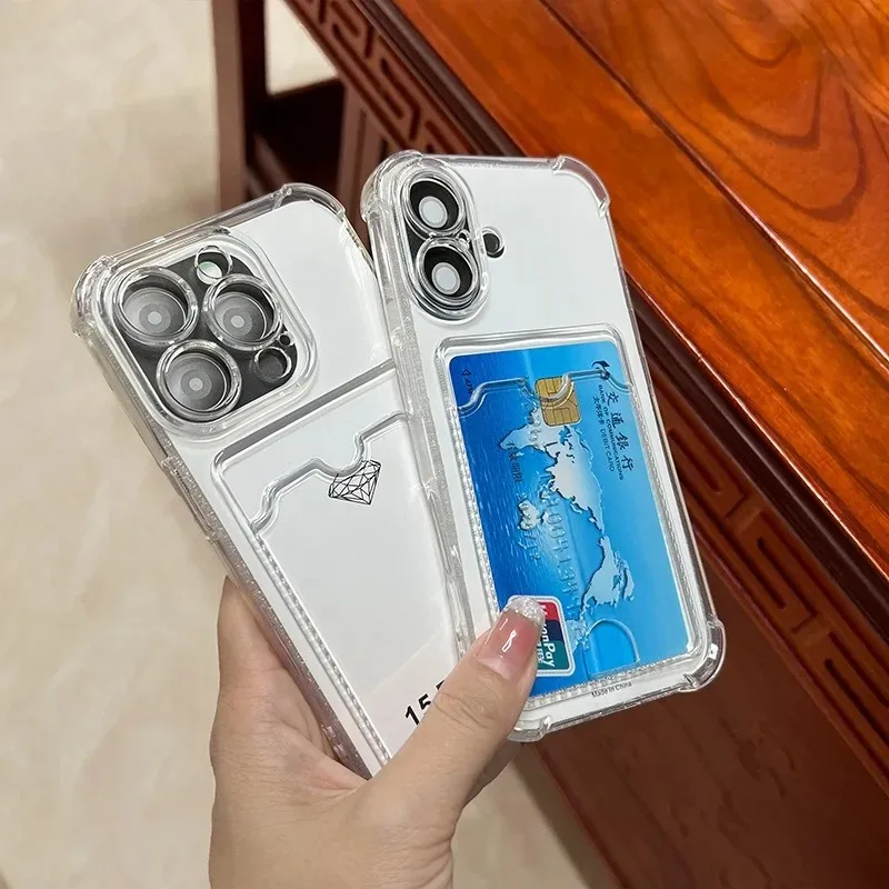 Transparent Shockproof Fashion Soft Card Holder Case