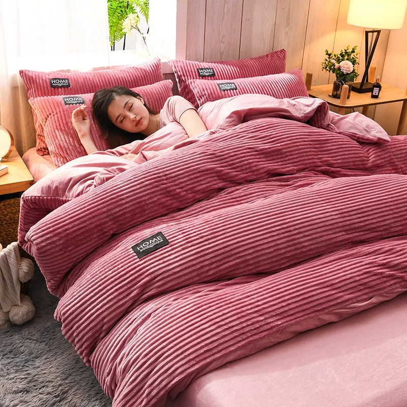 Magic Velvet Duvet Cover Warmth Thick Bedding Set with Pillowcase Double Quilt Cover Twin Queen King Comforter Cover 150/180/220 S52bb799b914142769317eabae8e24d62P