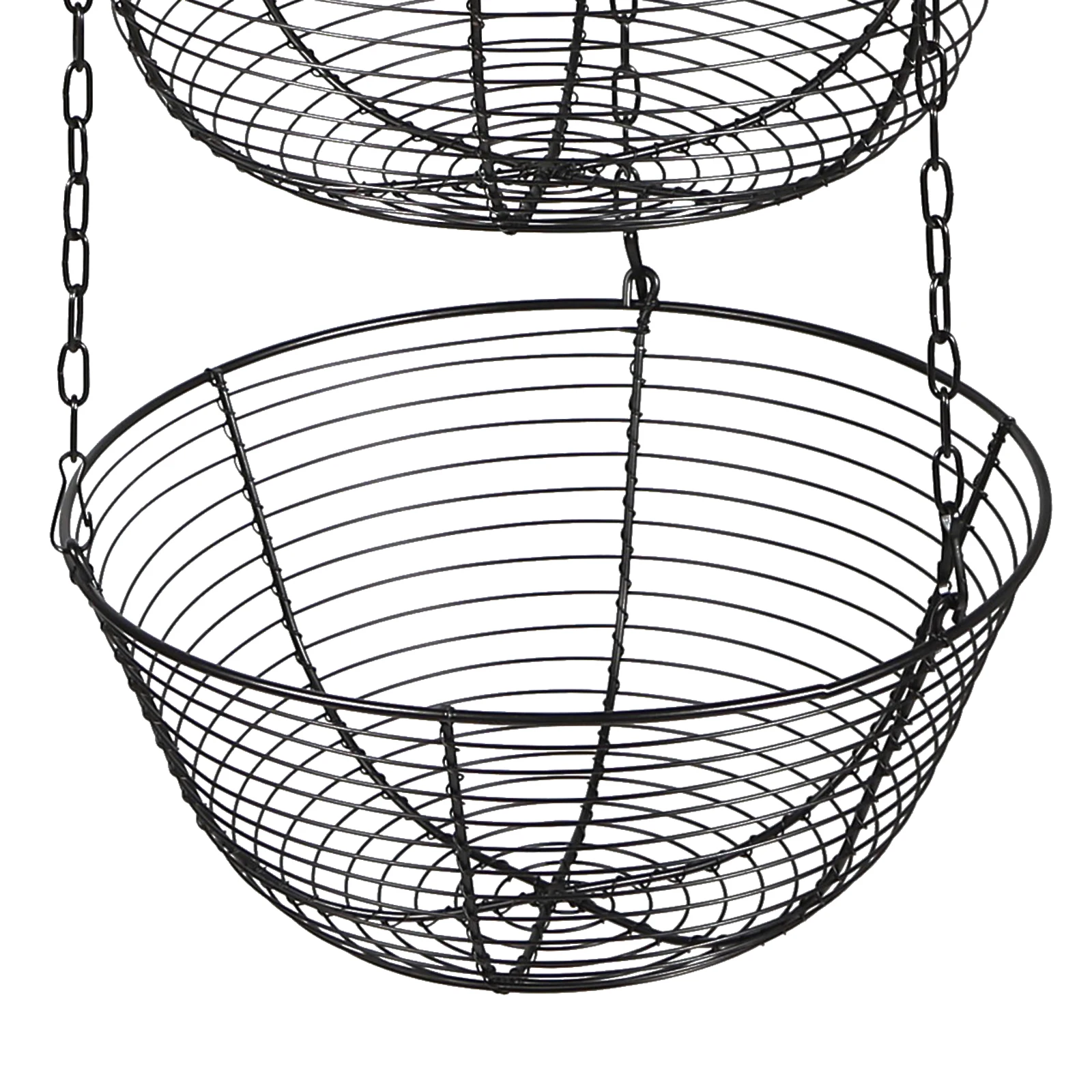 Hängender Dreistufiger Obstkorb 29x84cm Eisen-Aufbewahrungskorb Obstorganizer Platzsparend für Heim- und Küchenorganisation – Detail 8