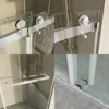 Frameless Shower Door, 50"-54" Wide, 76" high, 3/8" (10mm) Clear Tempered Glass with Towel bar, Double Sliding Door 2