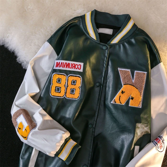 American Varsity Jacket Coat Men Women Hip Hop Unisex Harajuku