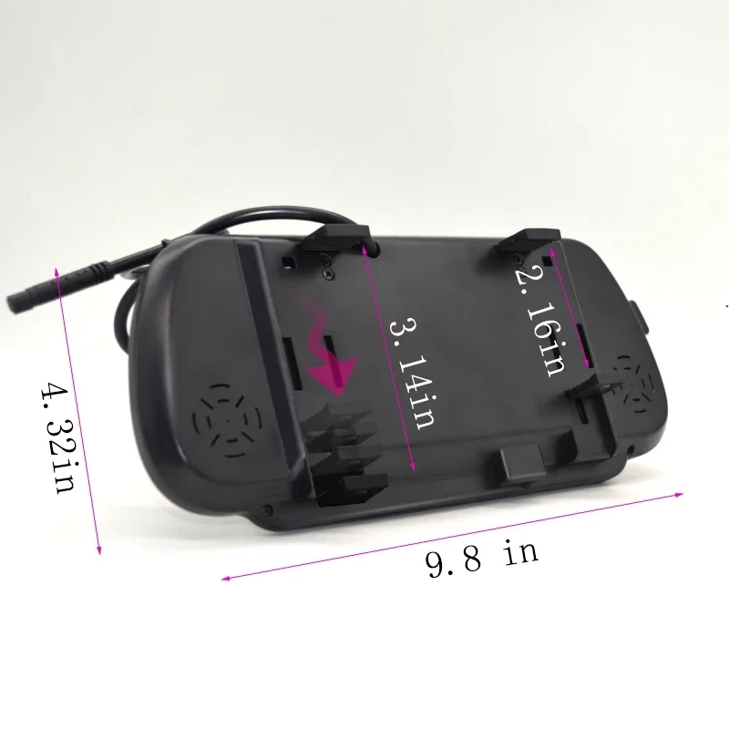 Monitor LCD HD da 7 Pollici per Auto, Schermo per Parcheggio Veicoli con 2 Ingressi AV, Display Automatico per Assistenza, Utilizzabile con Sistema di Telecamera Posteriore - immagine 6