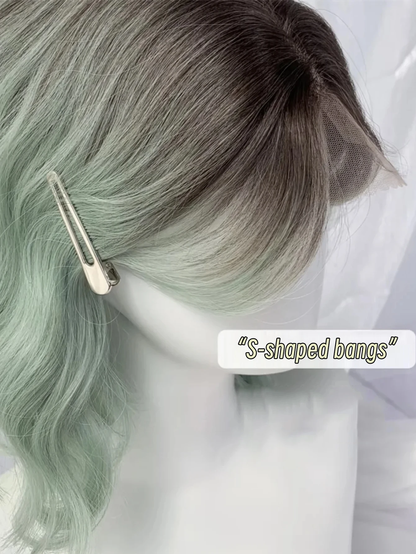 Synthetic Curly Hair Wig Dark Brown Blond Color For Women