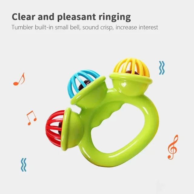 1/4 pièces nouveau-né main hochet balle bébé jouets saisir main cloche jouets sensoriels enfants matériaux de sécurité jouets pour bébé enfants meilleur cadeau 3