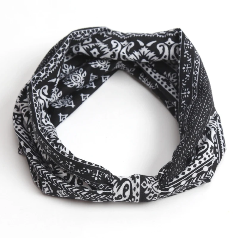 Bohemian Wide Headbands Trendy Yoga Motion Hairpie Sweat-Absorbing Sweat Absorption and Elastic Ladies Headwear Hair Accessories