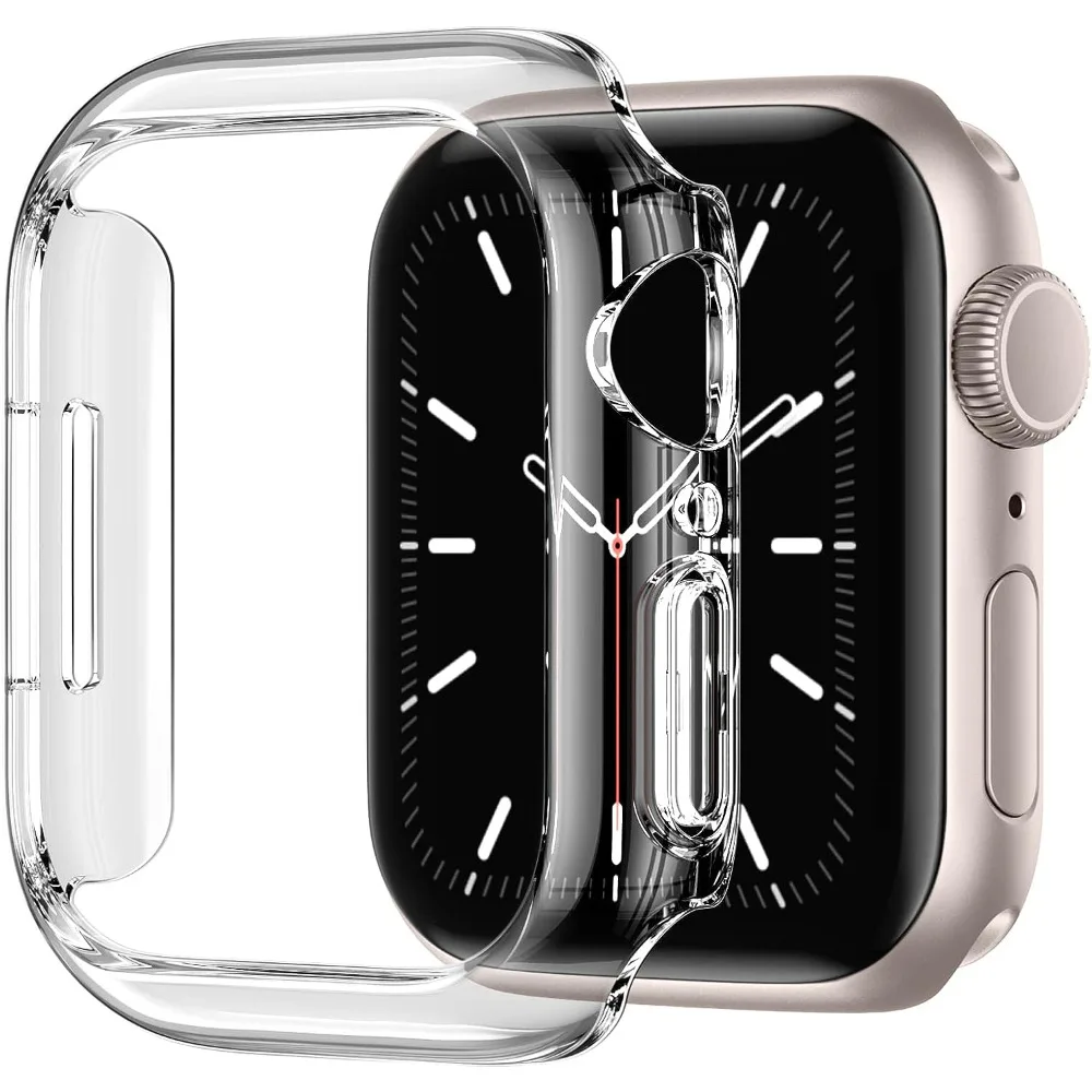 Matte Case for Apple Watch 45mm 41mm 40mm 44mm Hard PC Bumper Protective Cover Frame no glass iWatch SE 9 8 7 6 5 4 Accessories