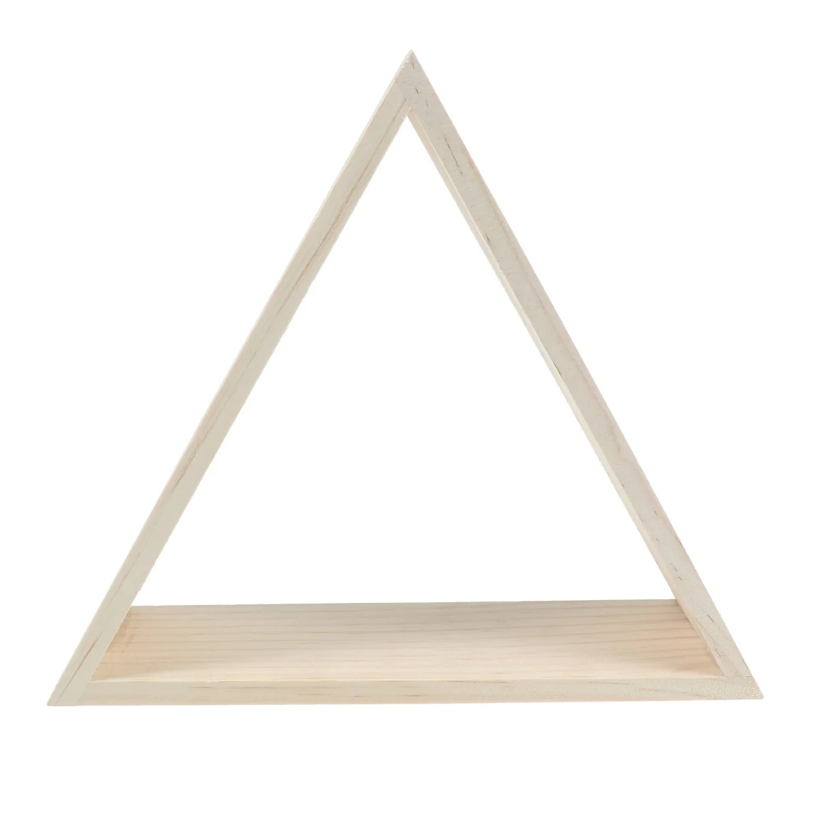 

Wall Mounted Shelves for Storage Wooden Hanging Shelf Triangle Display Rack Stand Bamboo