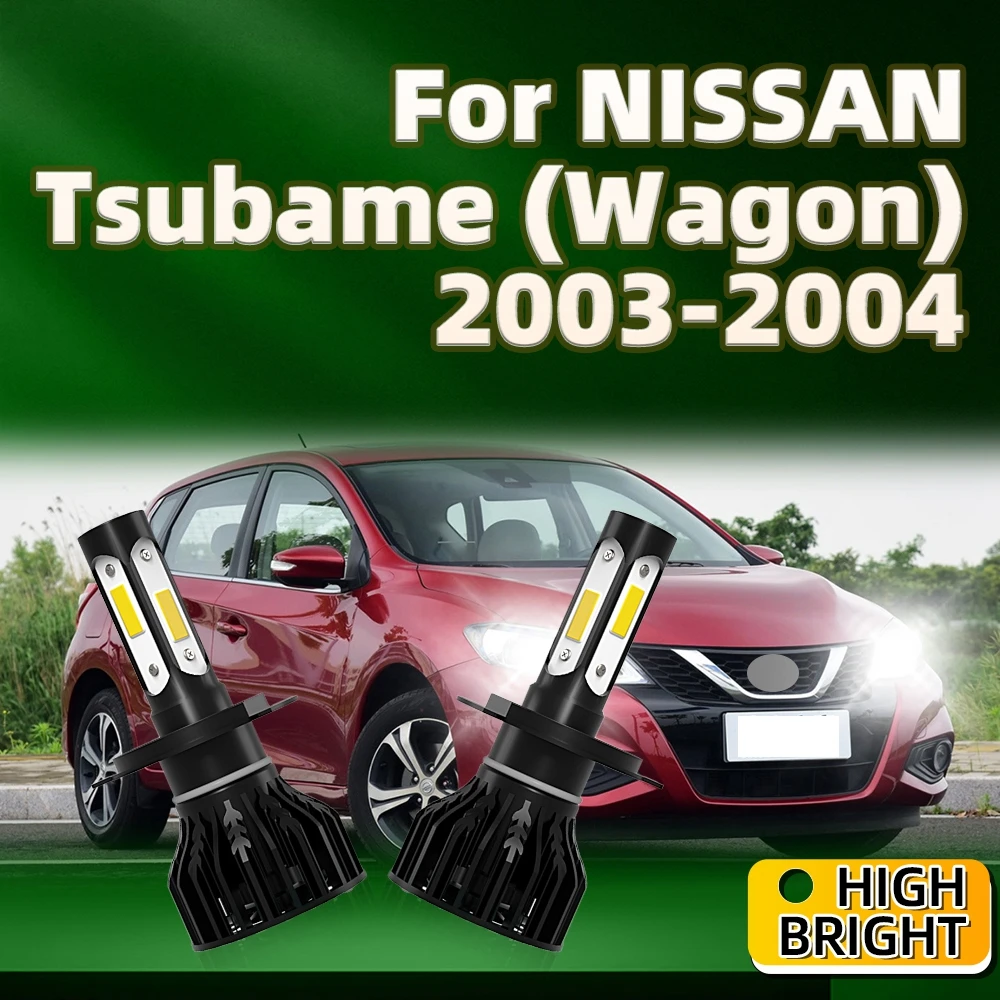 

2pcs 40000Lm H4 Led Headlight 6000K White Car Lights With Cooling Fan For NISSAN Tsubame (Wagon) 2003-2004