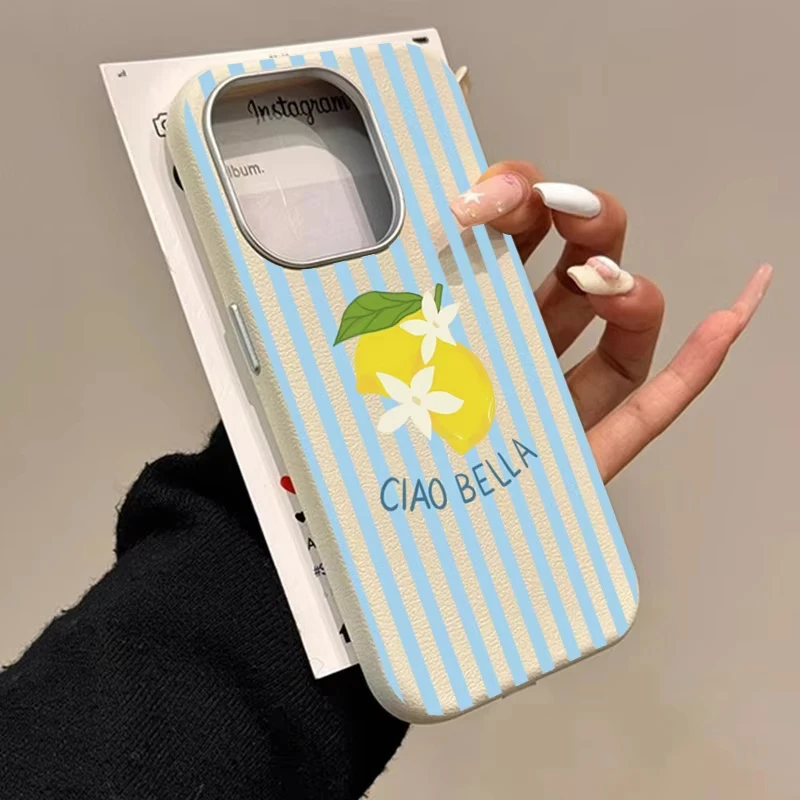 Lemon Leather Phone Case - Stylish and Durable Protection Cover