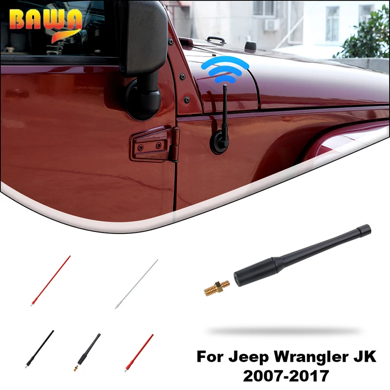 Bawa Car Metal Aerials For Jeep Wrangler Jk 20072017 3 Color 17cm 33cm