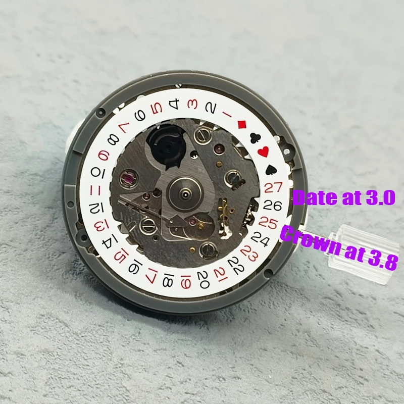 Seiko NH35 NH35a Movement Poker date Dial Crown At 3.8 Or 3.0 Japan Movement Automatic Mechanical SKX007 Turtle Watch Dial Movt