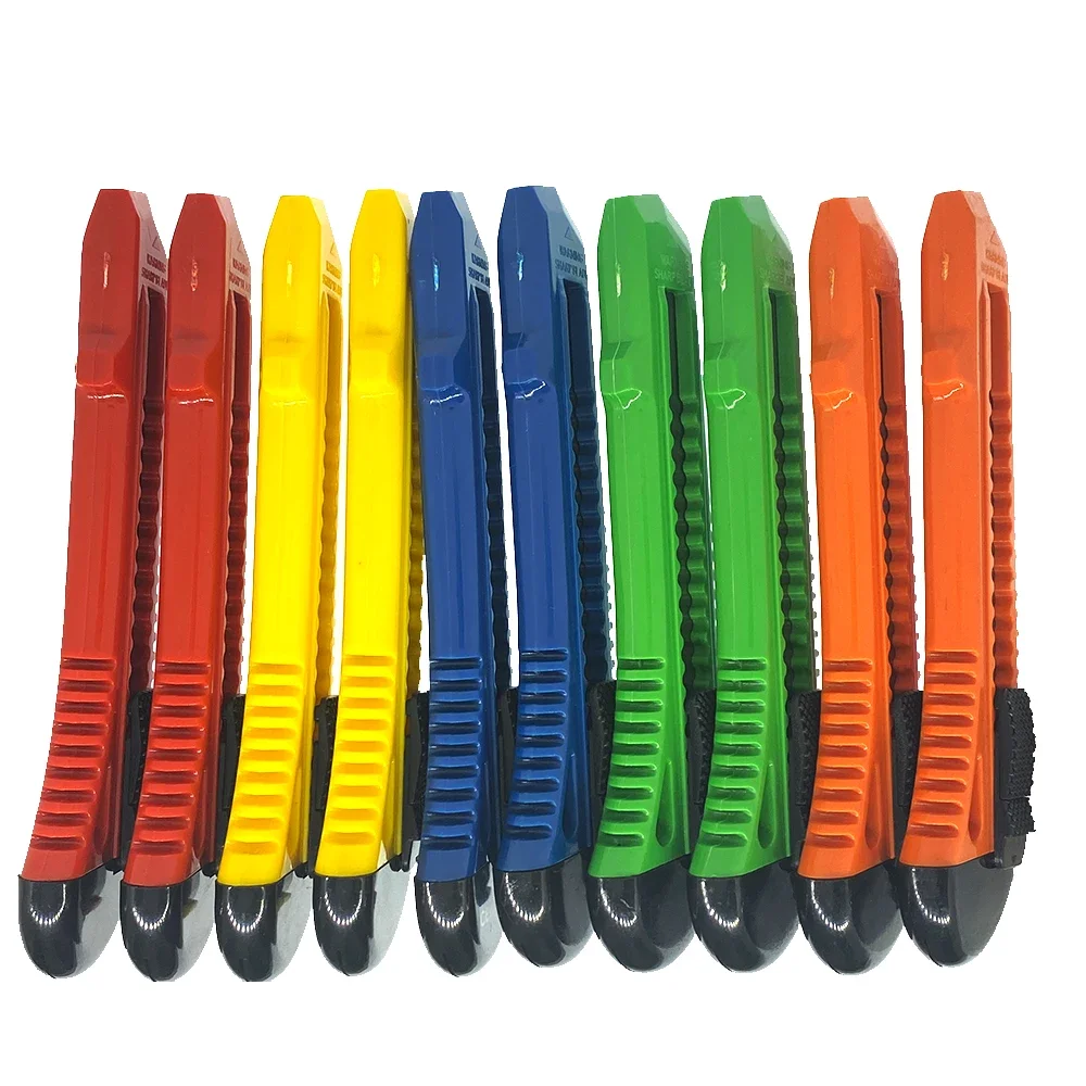18mm Razor Sharp Blade, Retractable Utility Knife Box Cutter，Compact Graphic Knife Cartons,Cardboard,Smooth Mechanism Hand Tool 6