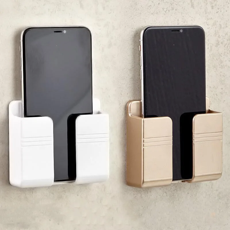 

Remote Control Mounted Charging Multifunction Hook Wall Mounted Organizer Storage Box Mobile Phone Plug Holder Stand Container