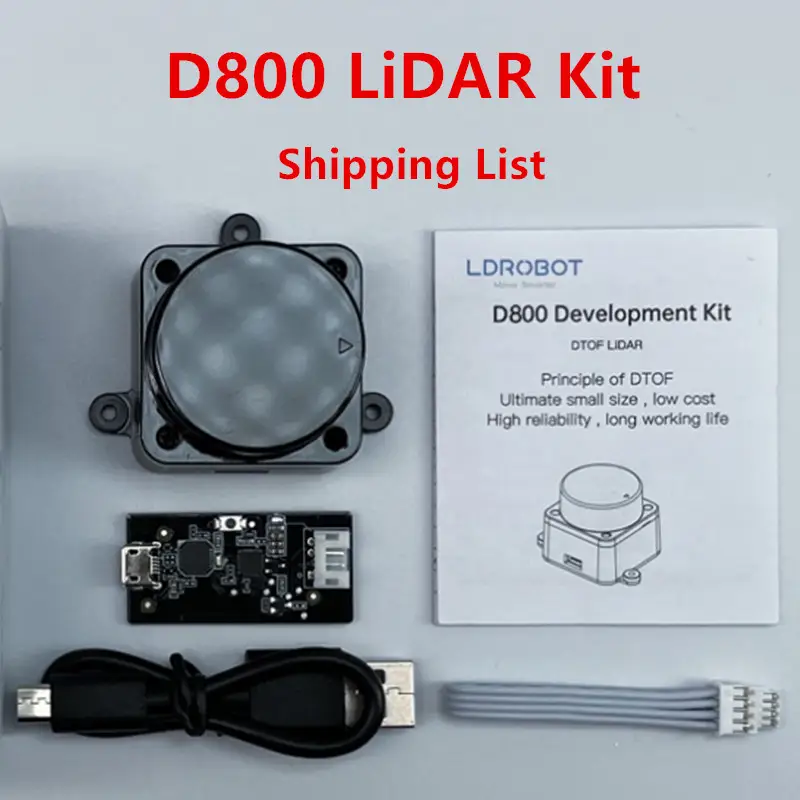 LDROBOT D800 Lidar Kit 25meters DTOF ROS Car SLAM Navigation Scanning Laser Radar Sensor Support ROS1 and ROS2 for outdoor（C1） image 6
