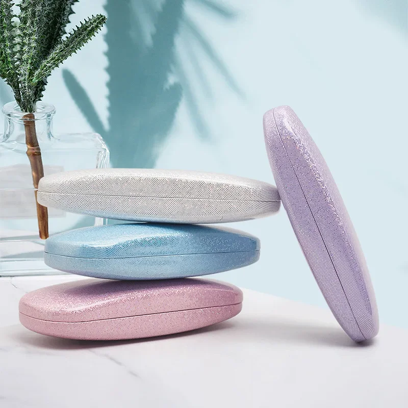 

Laser Myopia Lens Case PU Leather Optical Myopia Lens Iron Case Male and Female Students Simple Portable Glasses Case