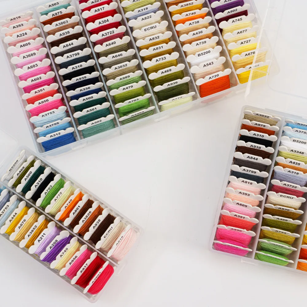 Vibrant Multicolor Embroidery and Sewing Thread Set