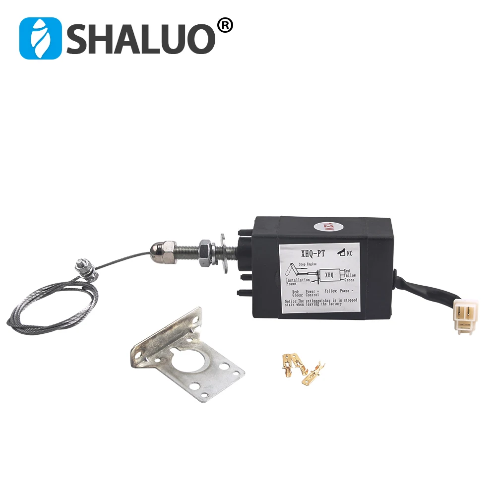 12V 24V XHQ-PT Diesel Generator Engine Flame Out Device Off Valve Stop Solenoid Valve Accessories NC Normal Close NO Normal Open