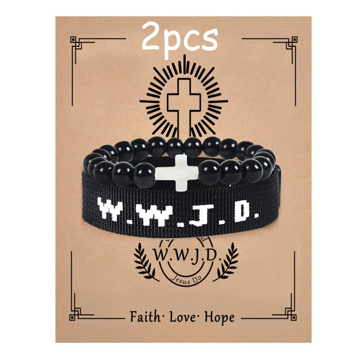 Harong WWJD 調節可能なカラフルなブレスレット What Wound Jesus Do