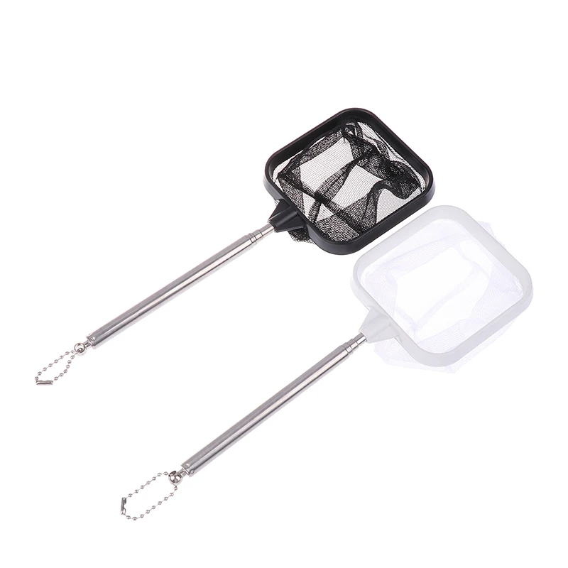 Aquarium Square Fishing Net With Suction Cup Extendable Long Handle Fishing Gear For Catching Fish Shrimp Tank Clean Accessories Aquarium Square Fishing Net With Suction Cup Extendable Long Handle Fishing Gear For Catching Fish Shrimp Tank Clean Accessories